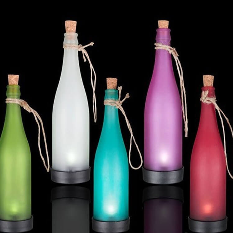 Junips | 5 Piece Solar Wine Bottle Light Outdoor Decoration Plastic LED Hanging Light