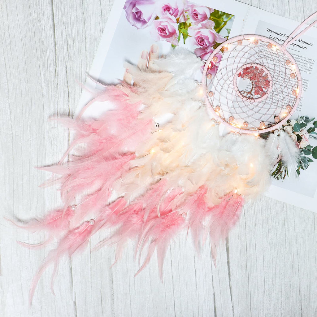 Junips | Frendorf Crystal Tree of Life Feather Glow Dreamcatcher
