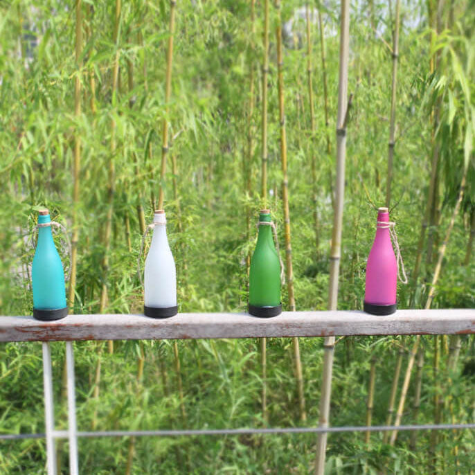 Junips | 5 Piece Solar Wine Bottle Light Outdoor Decoration Plastic LED Hanging Light
