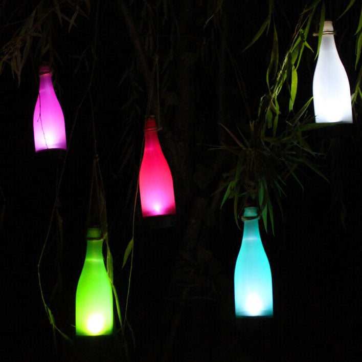 Junips | 5 Piece Solar Wine Bottle Light Outdoor Decoration Plastic LED Hanging Light