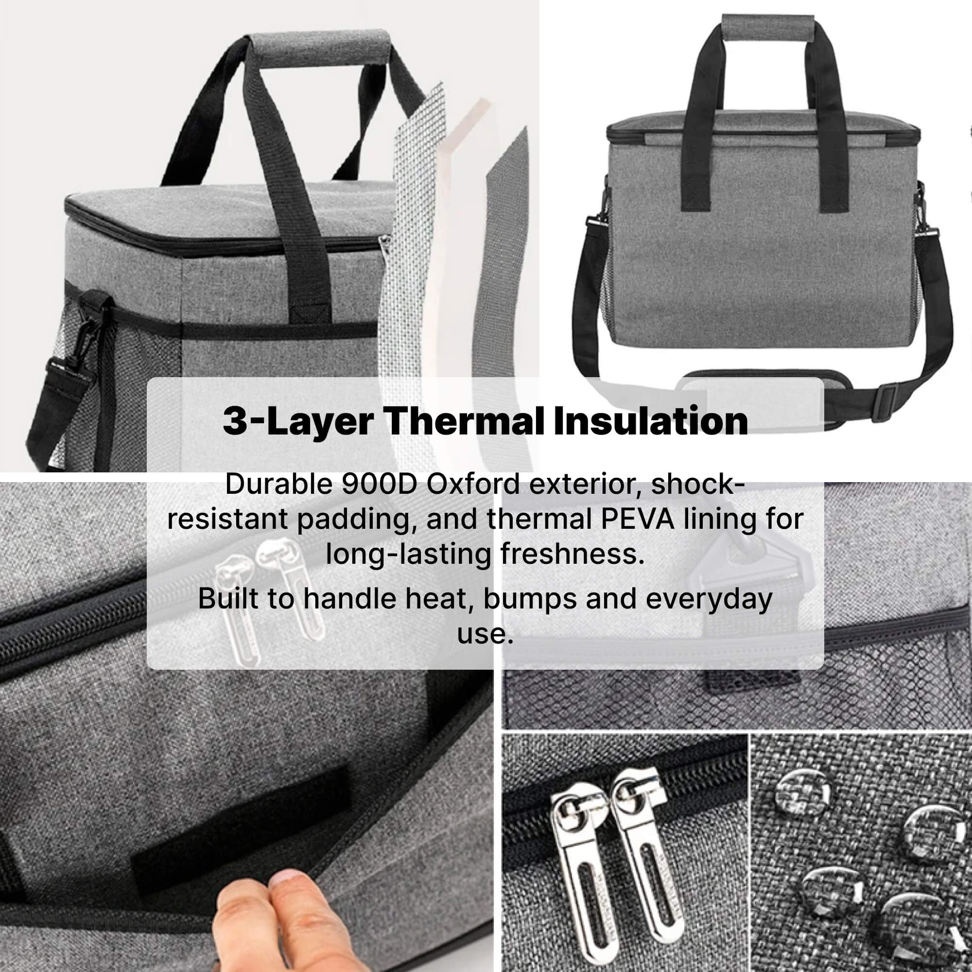 Junips | 33L Waterproof Cooler Bag | Insulated, Spacious & Ideal for Picnics, Beach Days, Hiking, and Outdoor Activities