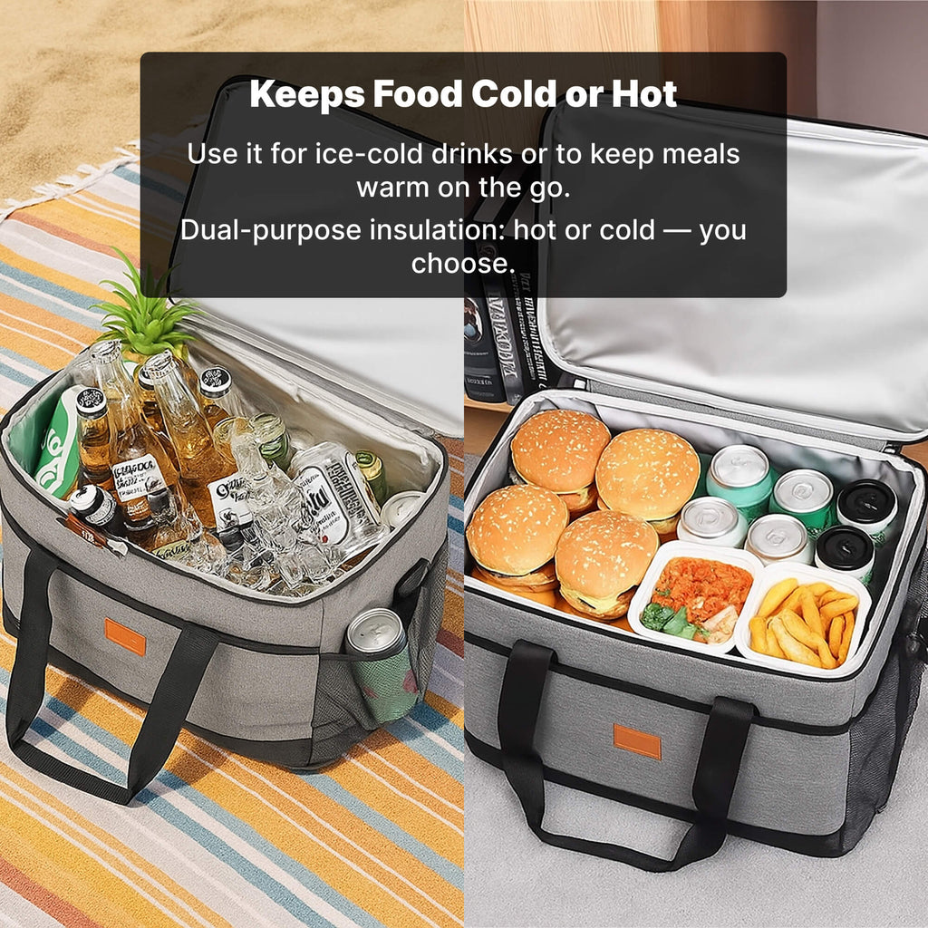 Junips | 33L Waterproof Cooler Bag | Insulated, Spacious & Ideal for Picnics, Beach Days, Hiking, and Outdoor Activities