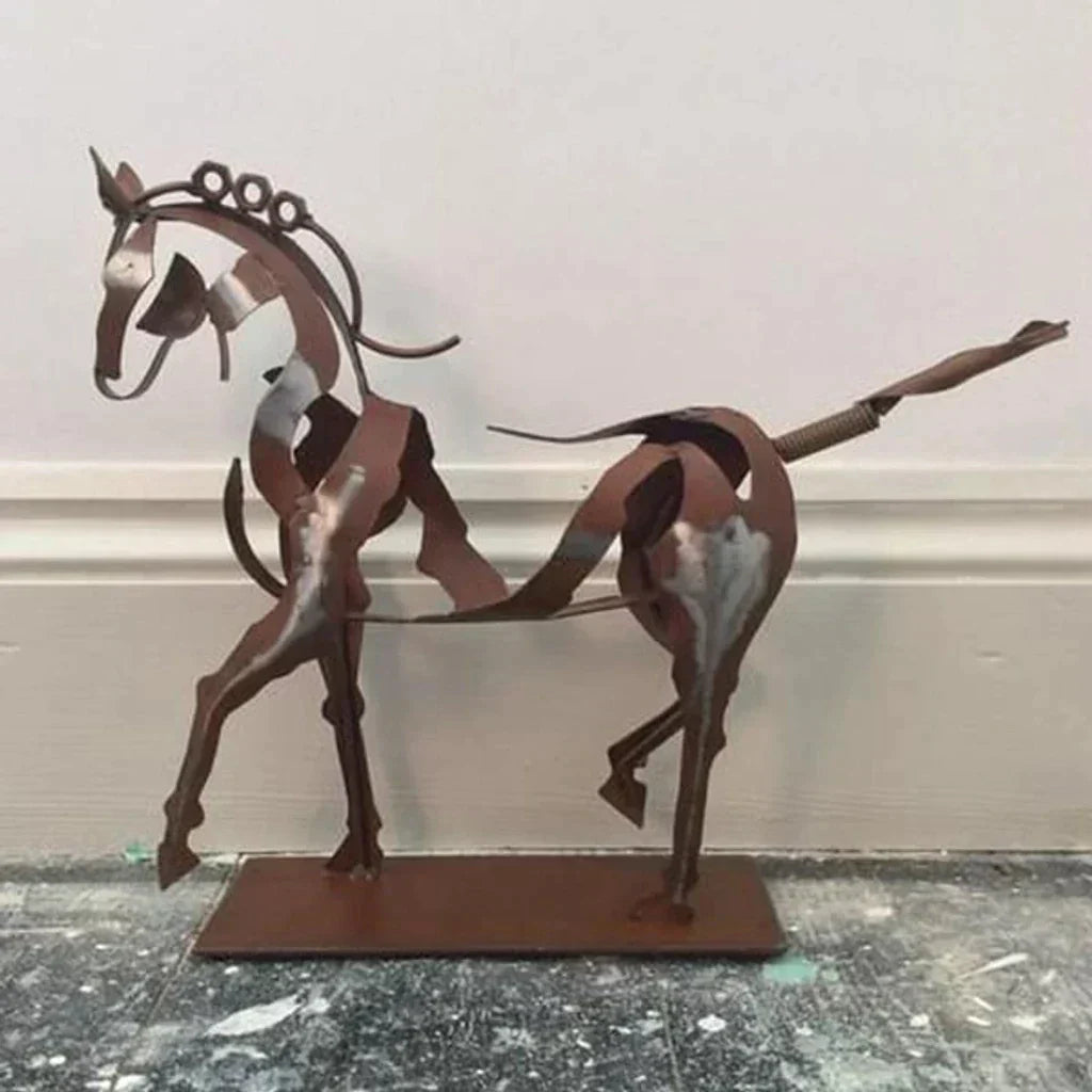 Junips | Horse Sculpture - AdonisMetal - Rustic Elegance - Timeless Decorative Piece