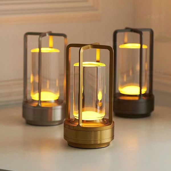 Junips | Table Lamp Crystal Glass Rechargeable Light
