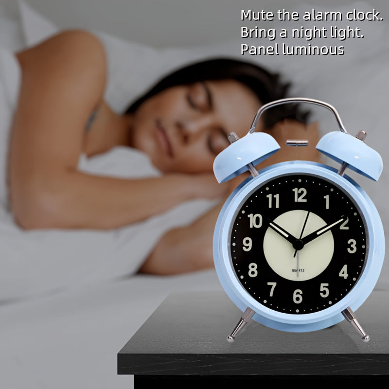 Junips | LuminousTime - Elegant Metal Alarm Clock with Gentle Lighting for Peaceful Mornings and Nights