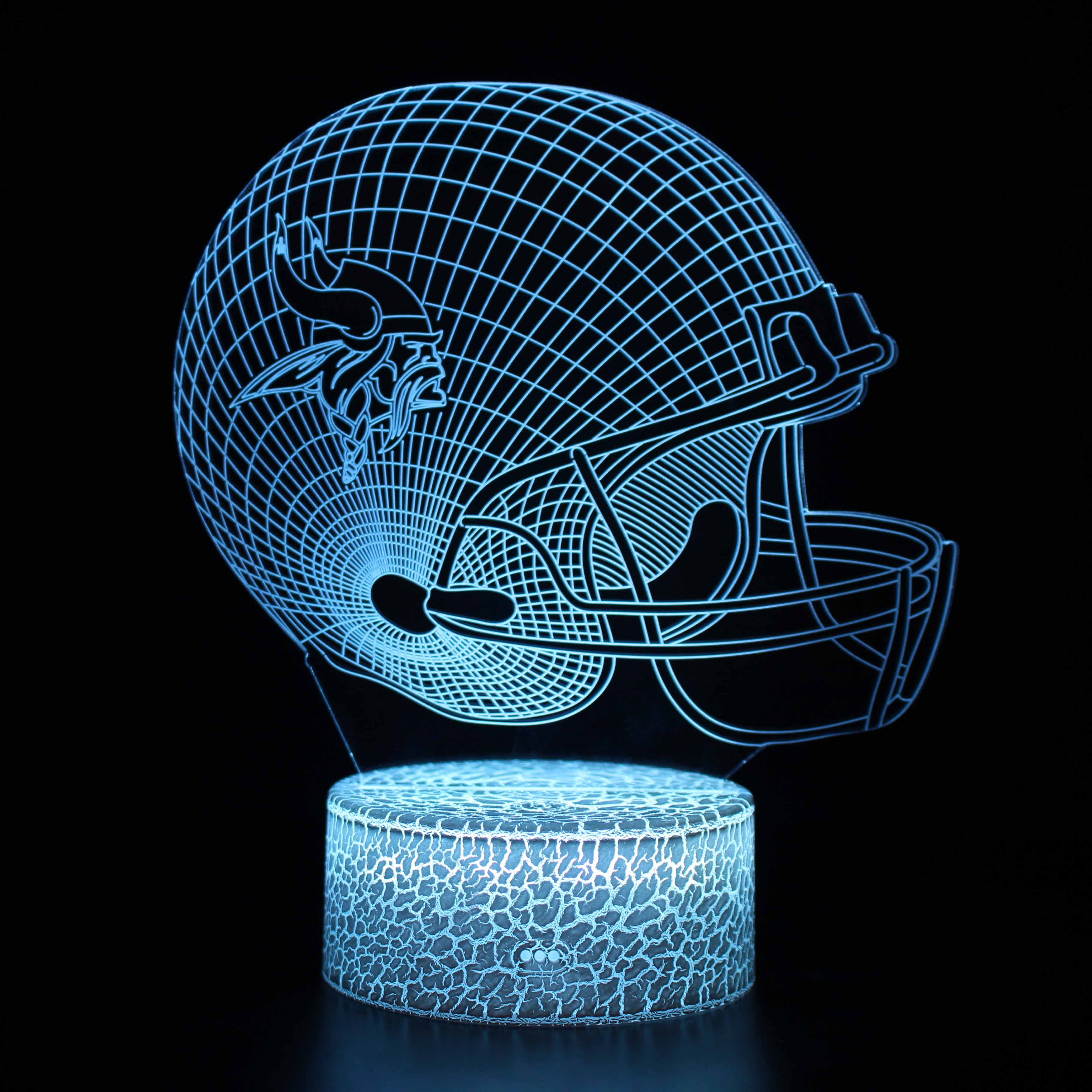 Junips | Minnesota Vikings Football Helmet 3D Optical Illusion Lamp
