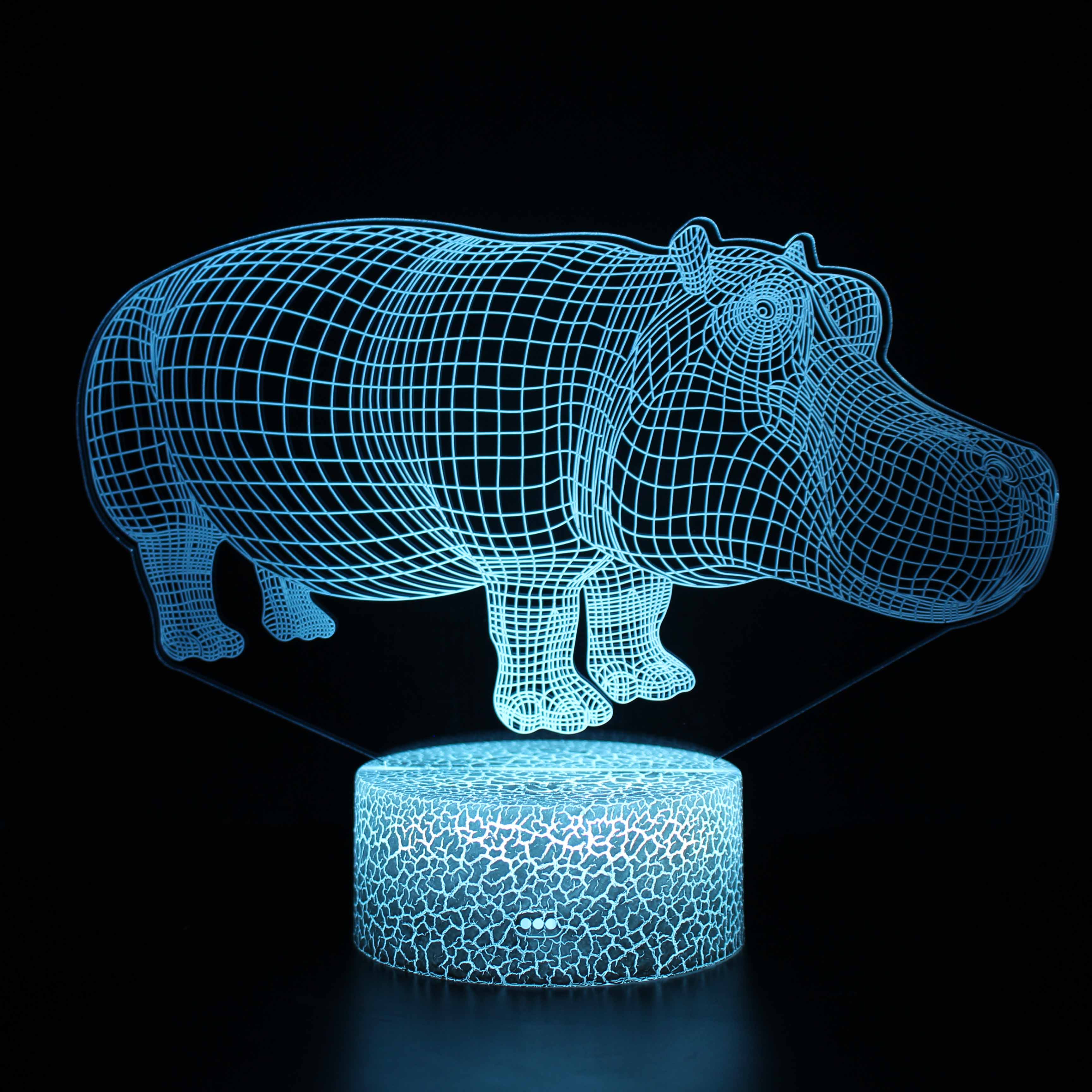 Junips | Hippo 3D-Optical Illusion Lamp