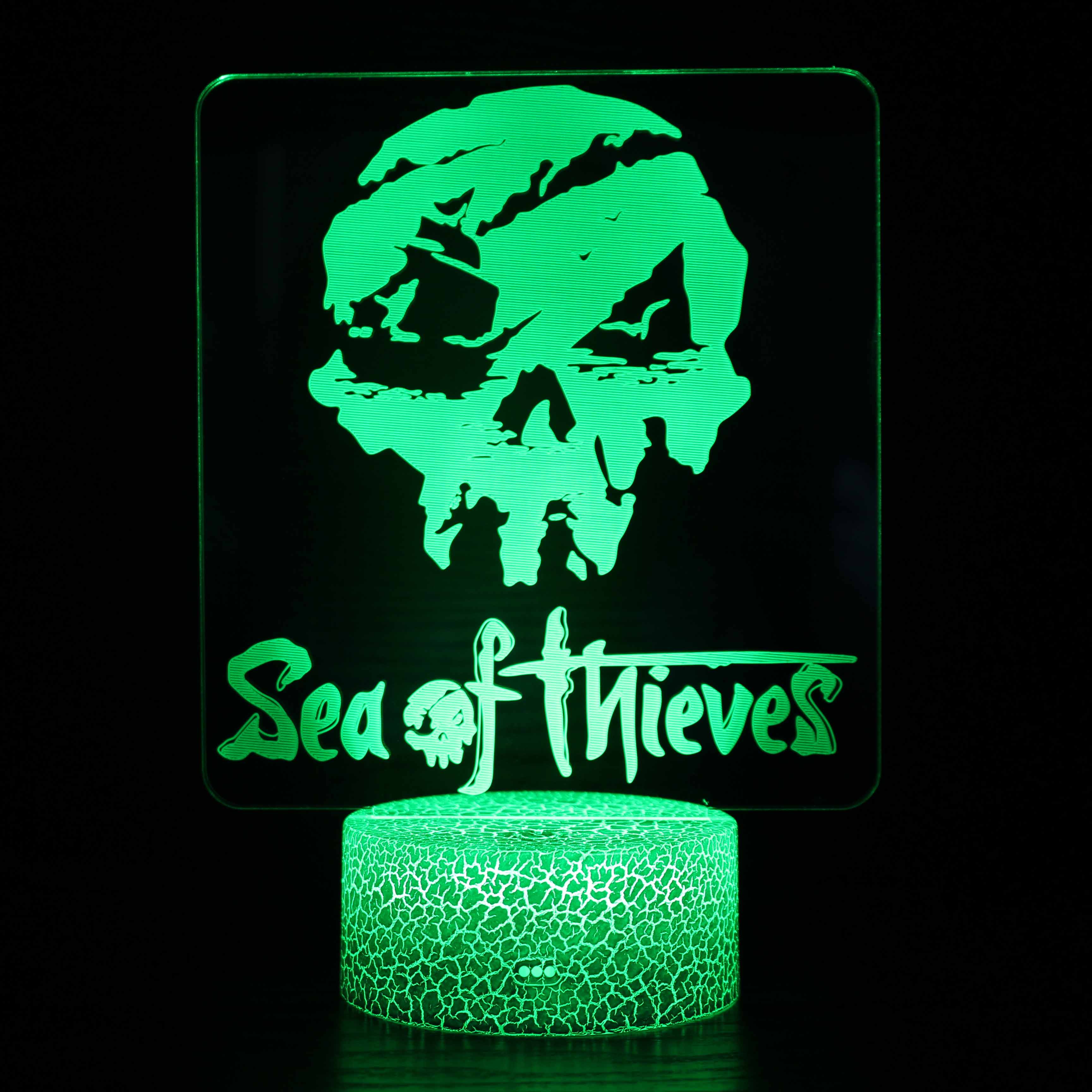 Junips | Halloween Sea of Thieves Skull 3D Optical Illusion Lamp