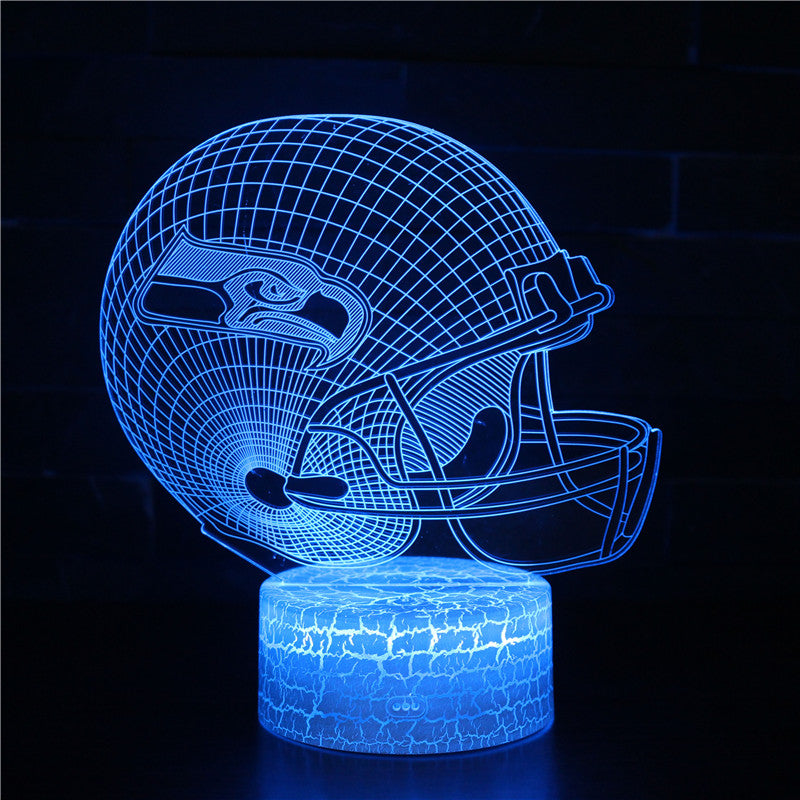 Junips | Seahawks Football Helmet 3D Optical Illusion Lamp