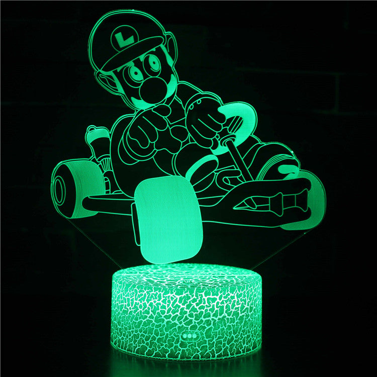 Junips | Luigi Super Mario 3D Optical Illusion Lamp