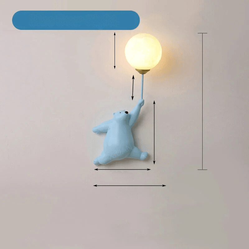 Junips | FairyGlow – Cartoon Wall Light for Kids | Magical Night Light with 3D Moon Design