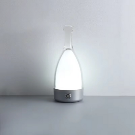 Junips | Wine Bottle Desk Lamp with Bluetooth Speaker – Rechargeable Modern Bedside Night Light