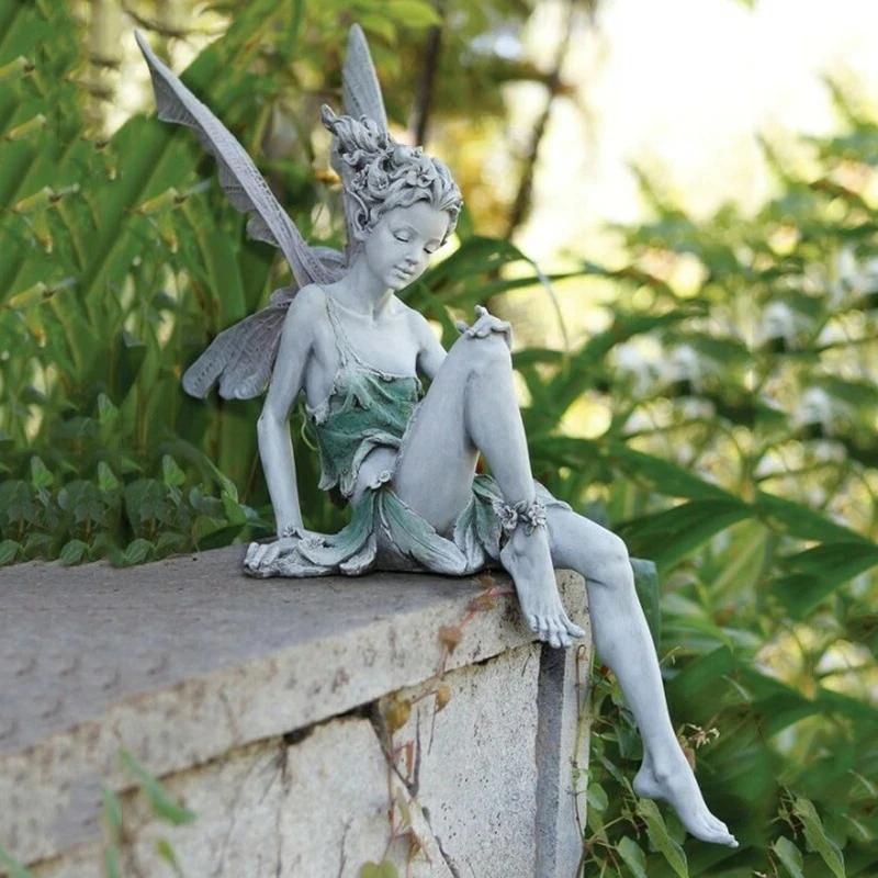 Junips | Sitting Elf Sculpture | Garden Decor