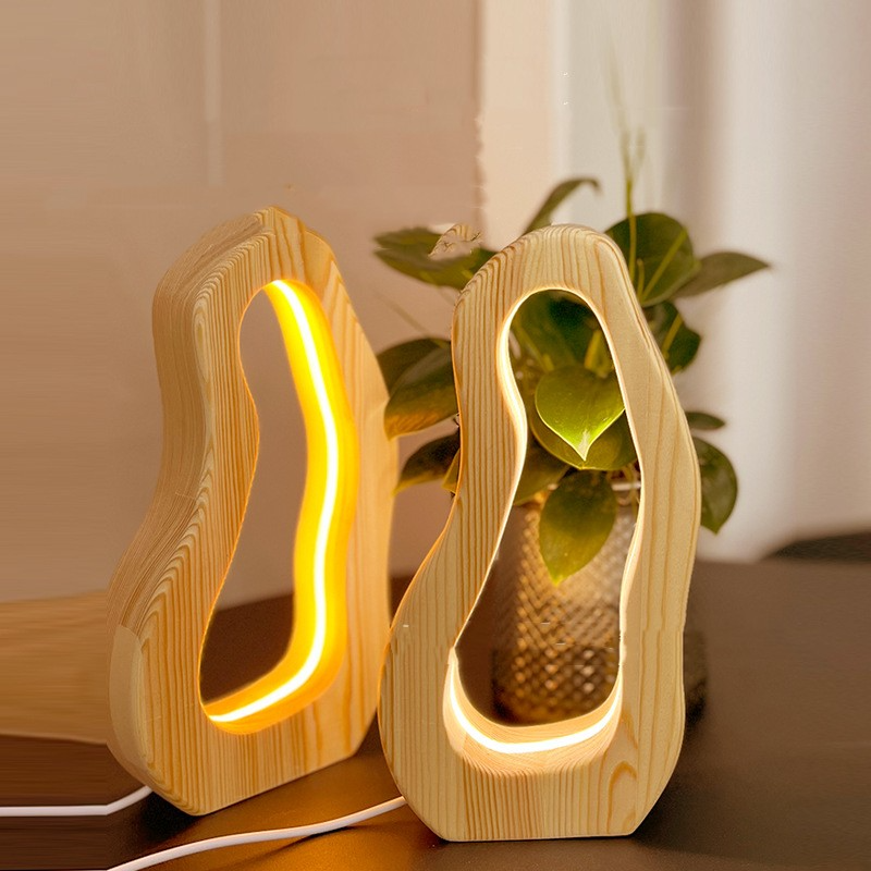 Junips | Modern Nordic Wooden Nightstand Lamp