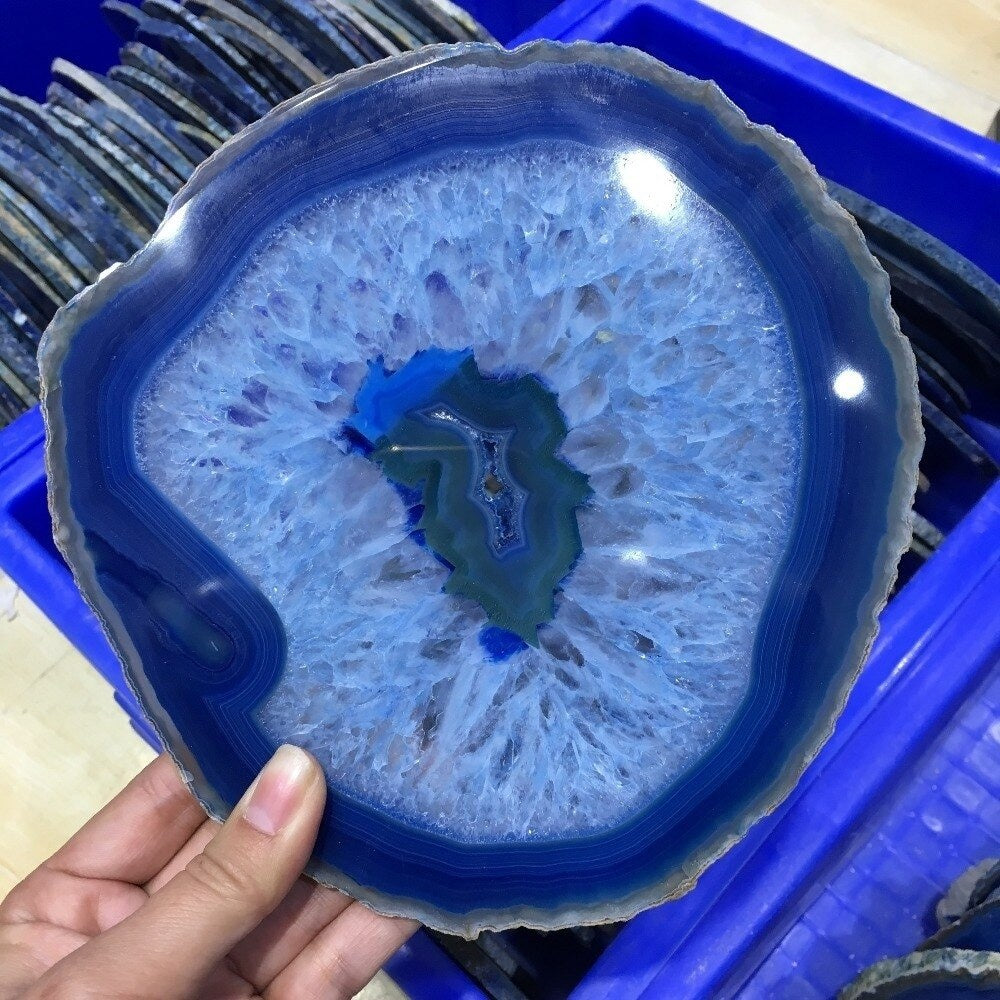 Junips | Blue Agate Crystal Disc