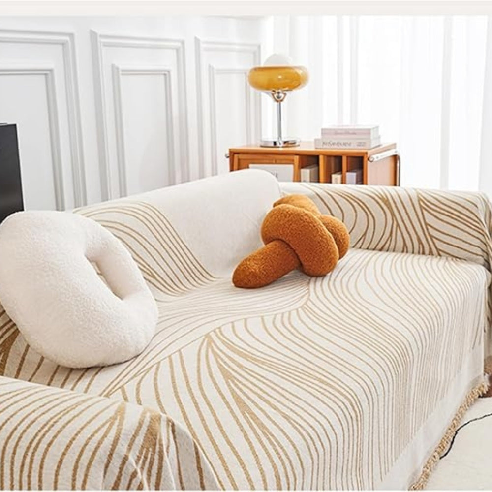 Junips | Calista Wave Chenille Sofa Cover
