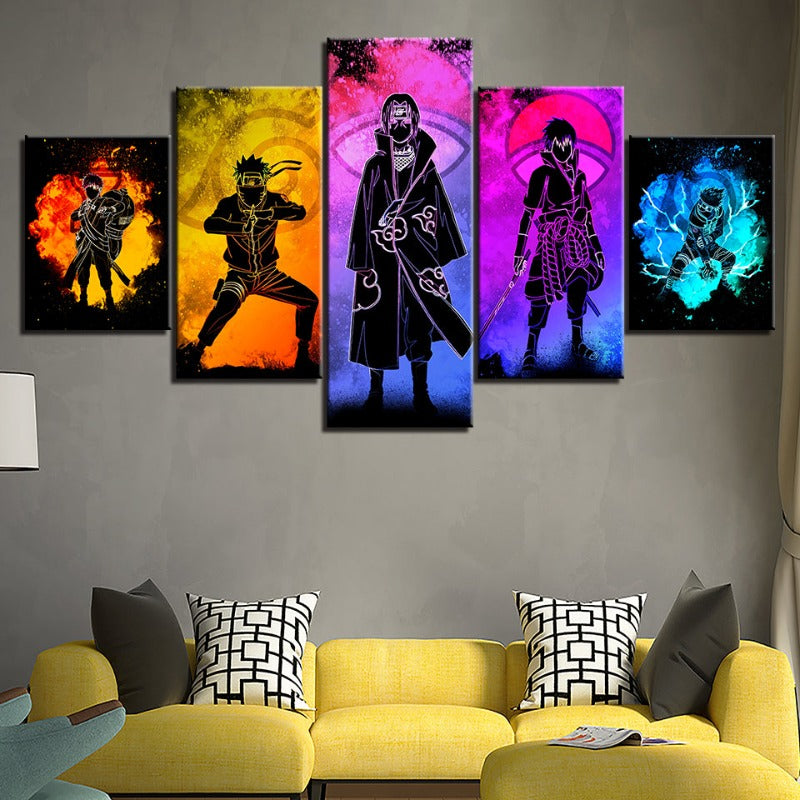 Junips | 5 piece Naruto Anime - canvas wall art painting
