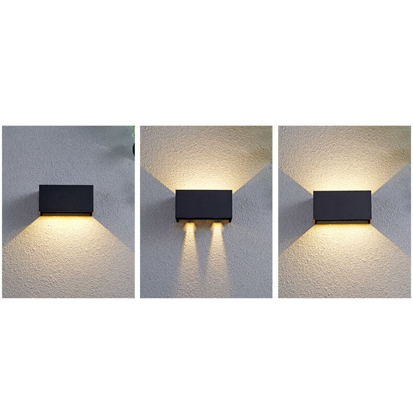 Junips | Modern waterproof rectangular LED wall light for outdoor use with up and down lighting