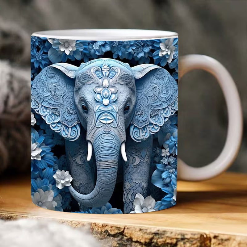 Junips | 3D Elephant Flower Mug