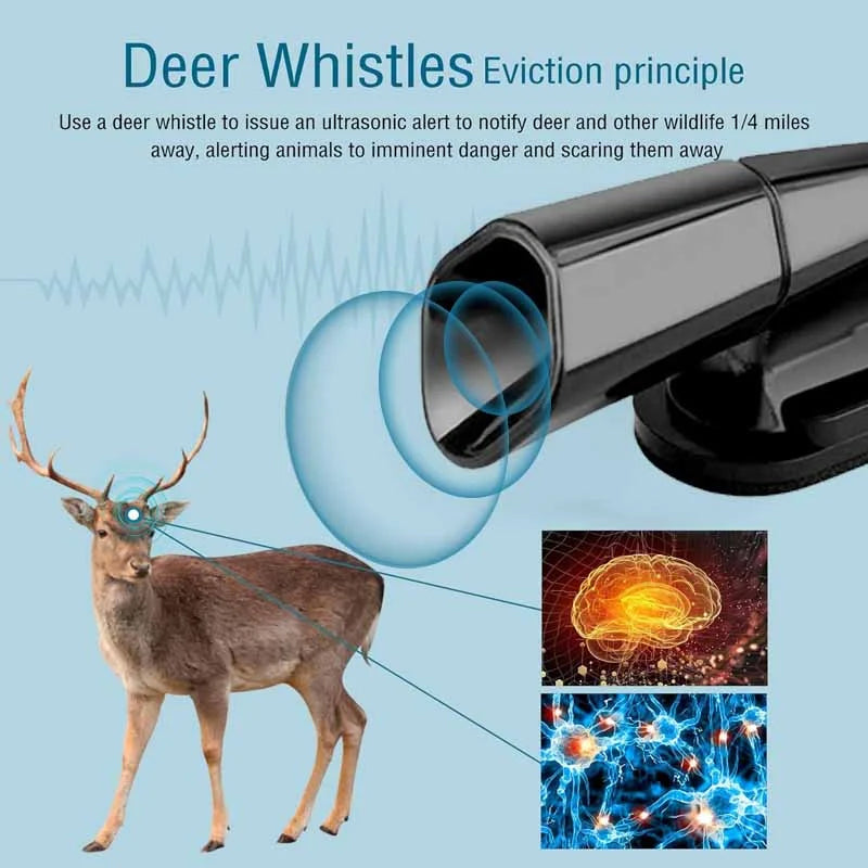 Junips | Ultrasonic deer warning signal whistle device for car