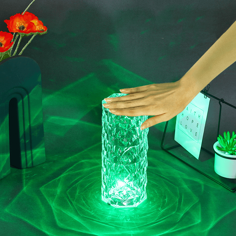 Junips | Rose Rays Crystal Diamond Table Lamp