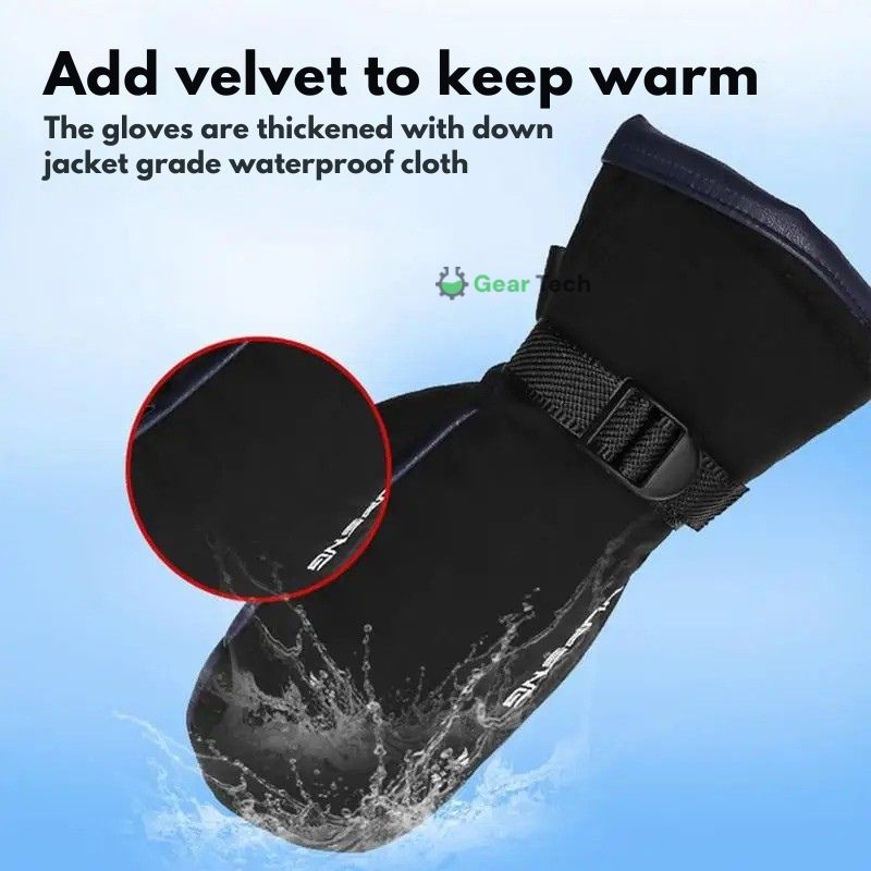 Junips | Electric Heating Gloves | Integrated 10,000 mAh Power Bank | Dual-Sided Carbon Fiber Heating Elements | 3-Stage Thermal Control | Waterproof Down-Fabric & Anti-Slip PU Palm