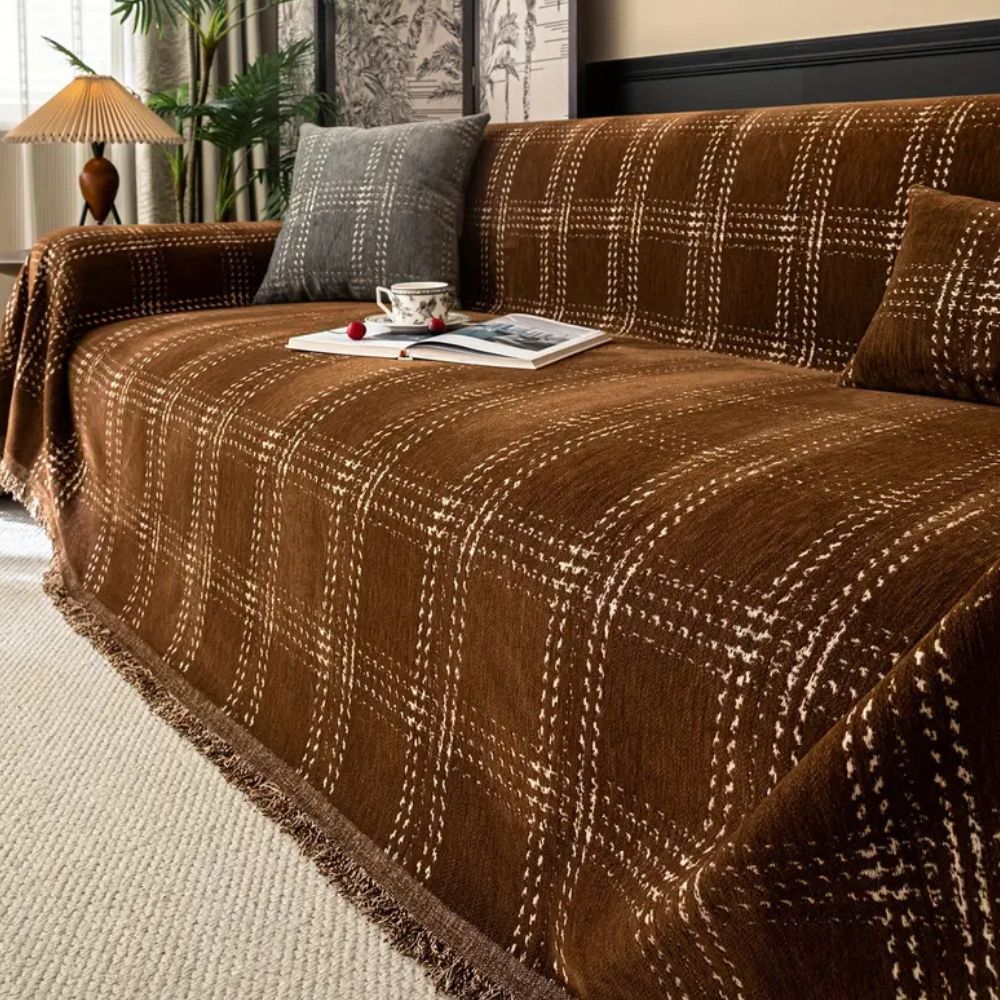 Junips | Chesterfield Plaid Sofa Cover