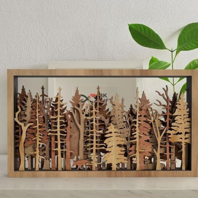 Junips | Wall Decor - WoodForrest 3D - Enchanting Forest Scene - Fox & Tree Shadow