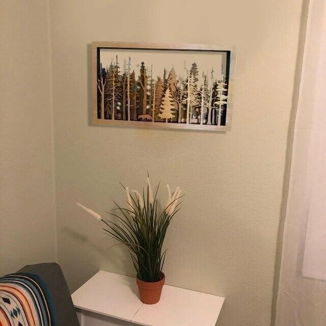Junips | Wall Decor - WoodForrest 3D - Enchanting Forest Scene - Fox & Tree Shadow
