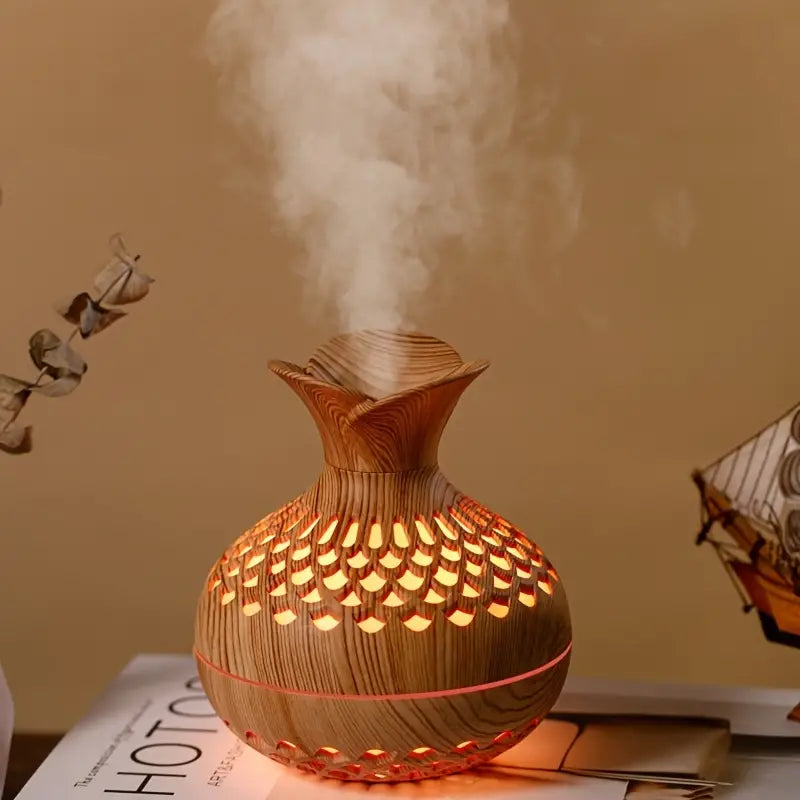 Junips | Aromatherapy air humidifier with LED – Diffuser in wood look & night light