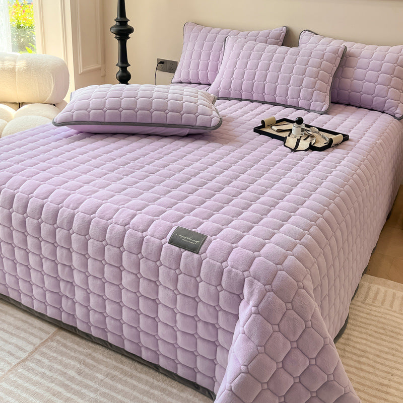 Junips | Modern Soft Throw Blanket with Square Texture – Stylish Fluffy Bed & Sofa Cover