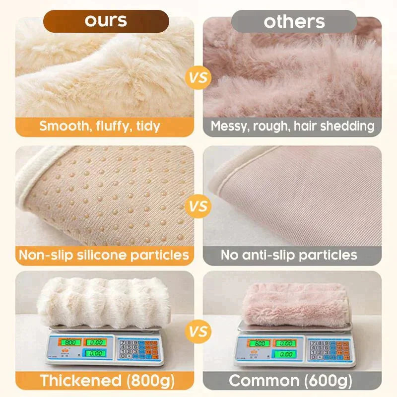 Junips | Rabbit Fleece Sofa Cover | Non-Slip Plush Protector | Machine Washable | Soft & Cozy Home Decor