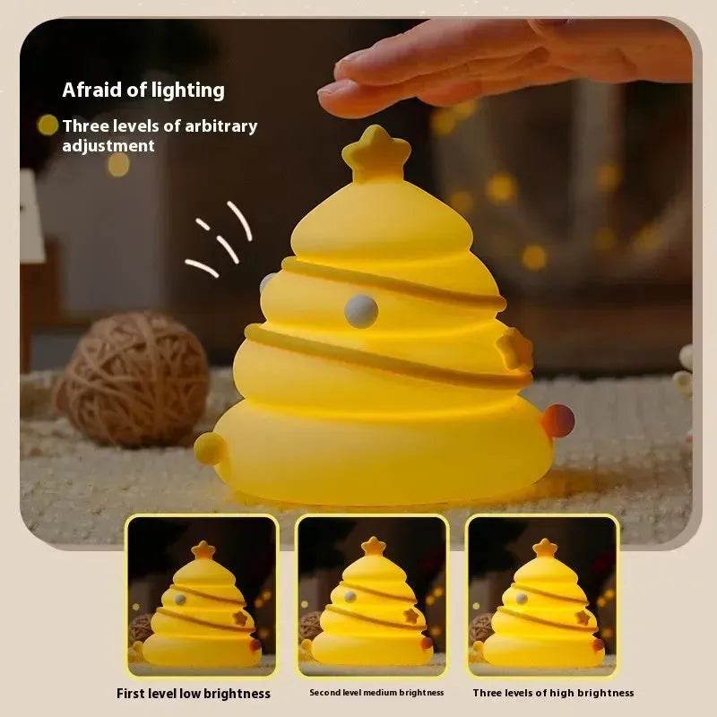 Junips | Silicone Christmas Tree Night Lights USB Rechargeable Cute Cartoon Kid Birthday Gifts
