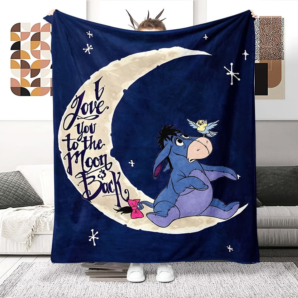 Junips | Soft fleece blanket with Eeyore design - Available in multiple sizes for all seasons