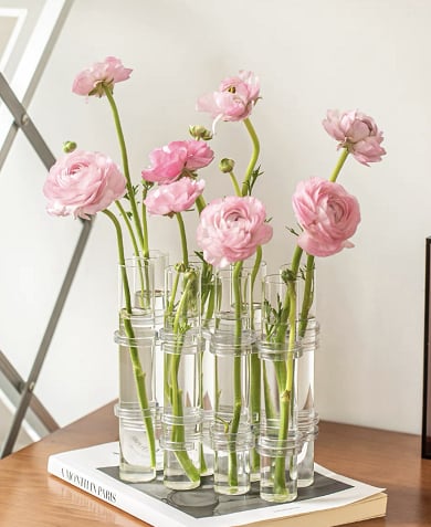 Junips | Flexible Flower Vases with Hinges | Modern Glass Tube Vase