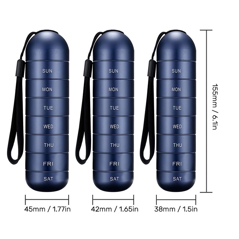Junips | 7-Day Portable Pill Organizer for Travel