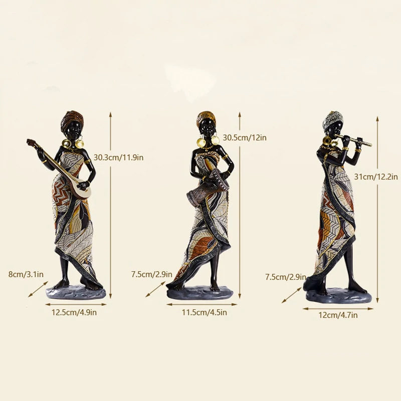 Junips | African Female Musician Sculpture