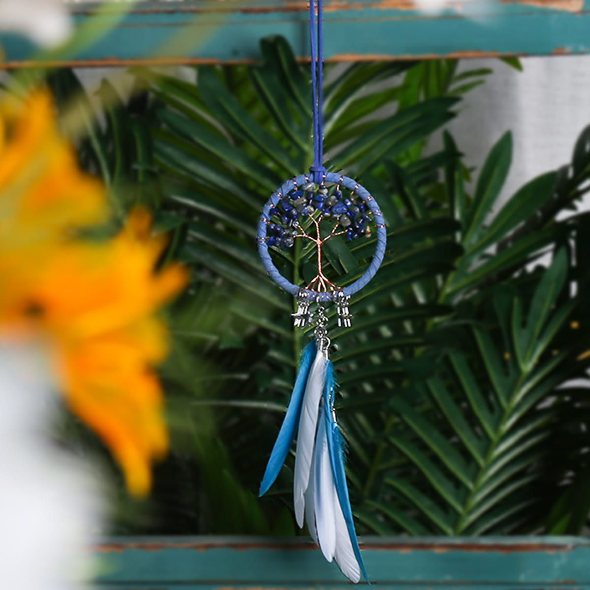 Junips | Frendorf Tree of Life Gemstone Dreamcatcher Hanging Jewelry