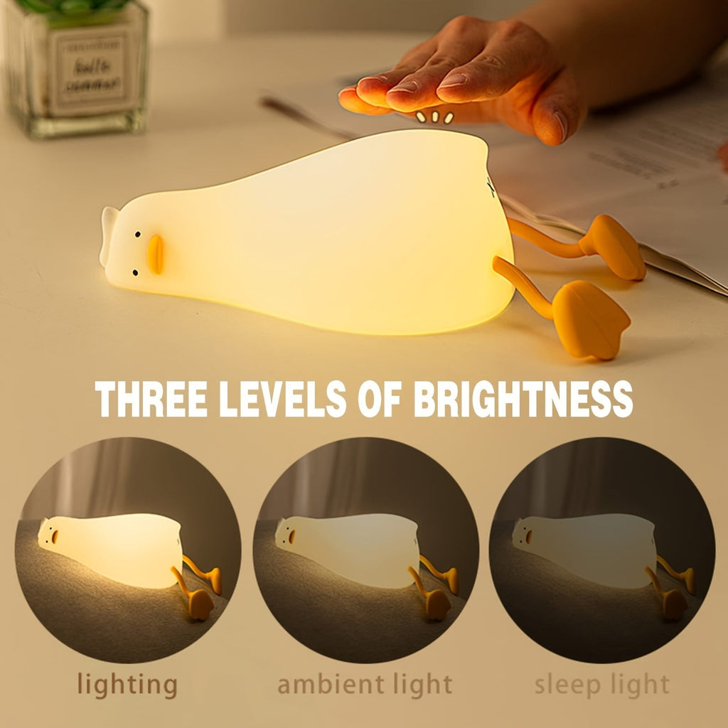 Junips | Sleeping Duck Lamp - Rechargeable Dimmable Silicone Night Light