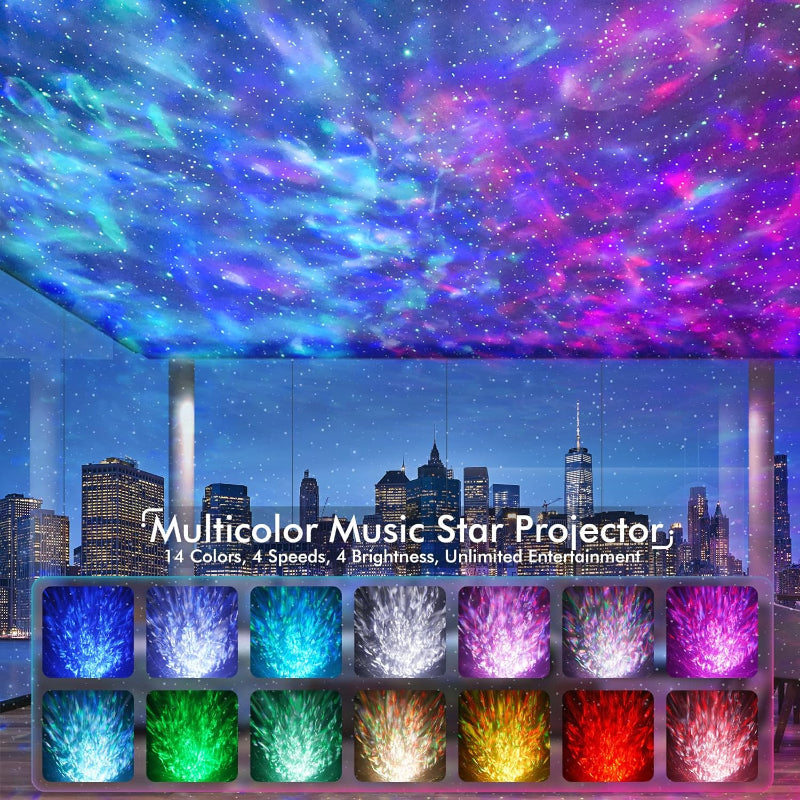 Junips | 4 In 1 Star and Galaxy Projector with Bluetooth Speaker