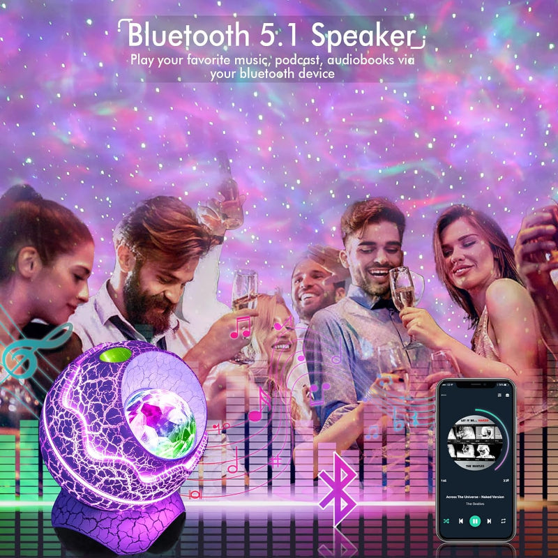 Junips | 4 In 1 Star and Galaxy Projector with Bluetooth Speaker