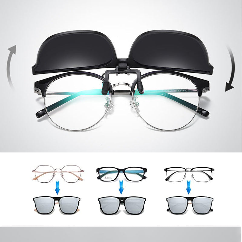 Junips | New polarized clip-on folding sunglasses