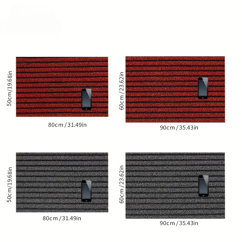 Junips | All-Season Weatherproof Doormat – Abrasion-Resistant Striped Doormat, Non-Slip, Stain and Fade Resistant, Low Profile Mat for Indoor and Outdoor