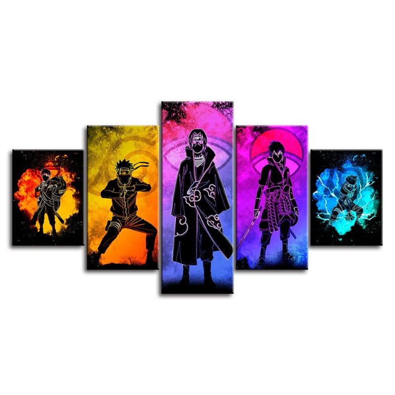 Junips | 5 piece Naruto Anime - canvas wall art painting