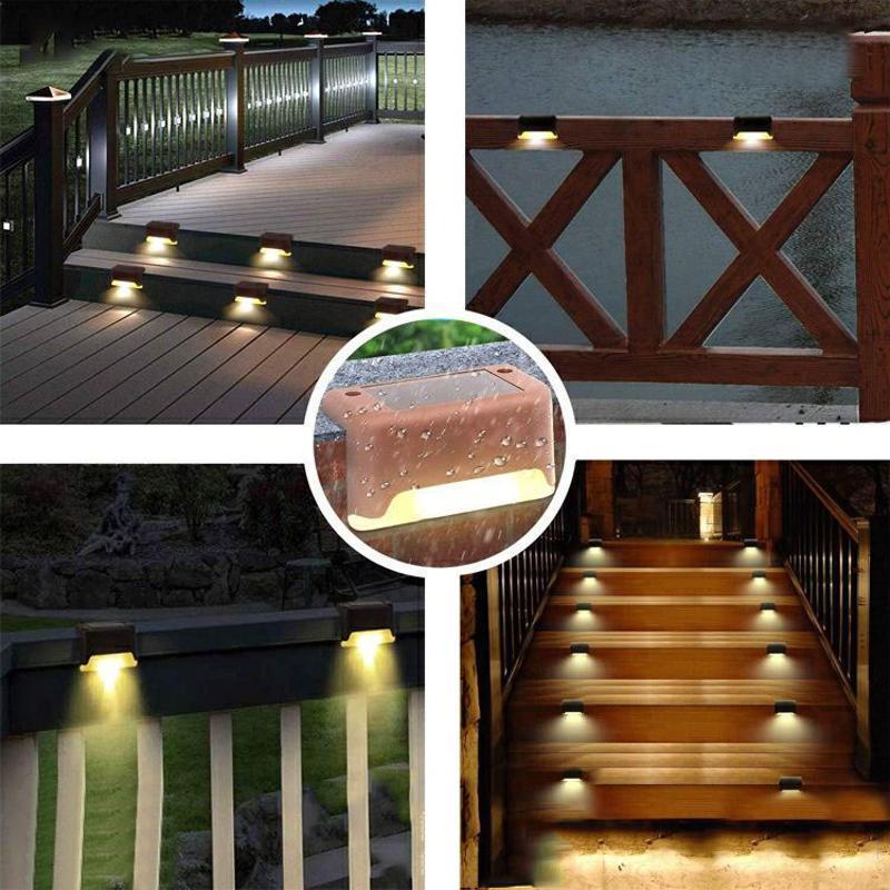 Junips | Waterproof Stair Solar Lights for Outdoors (4 pieces)