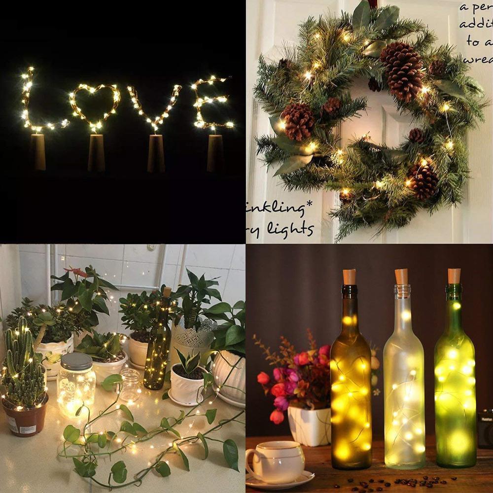 Junips | LED Wine Bottle Lamps Cork Night Light DIY Decoration Lift - 5/10 PCS