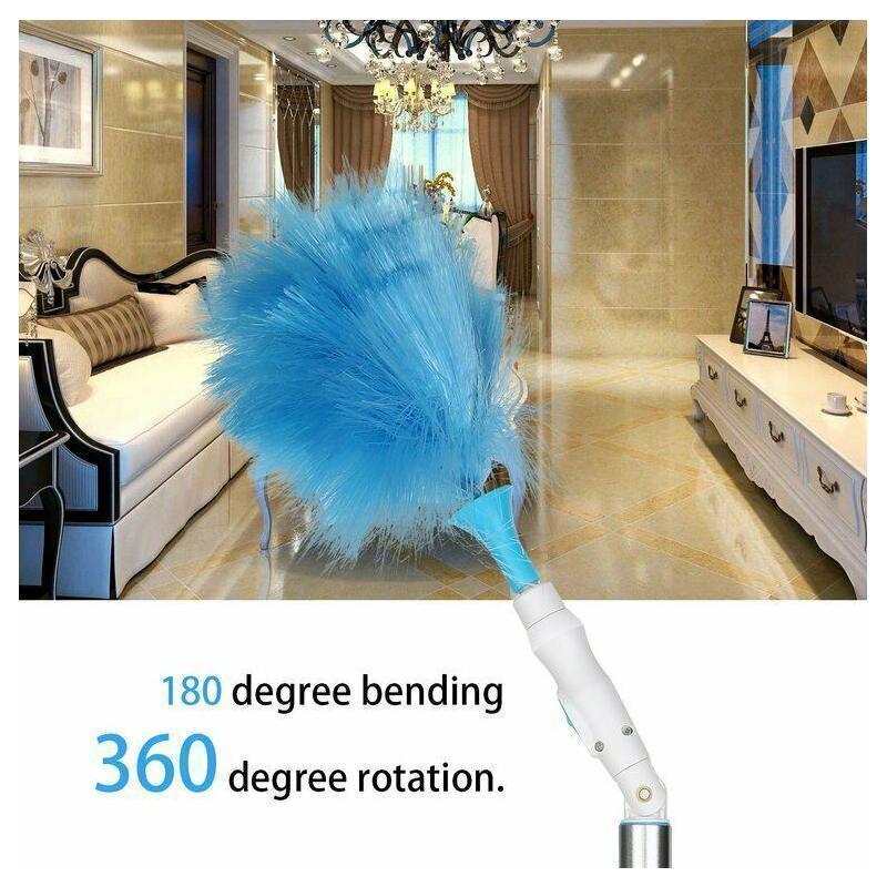 Junips | 360° rotating electric spin duster motorized dust cloth with 2 brushes