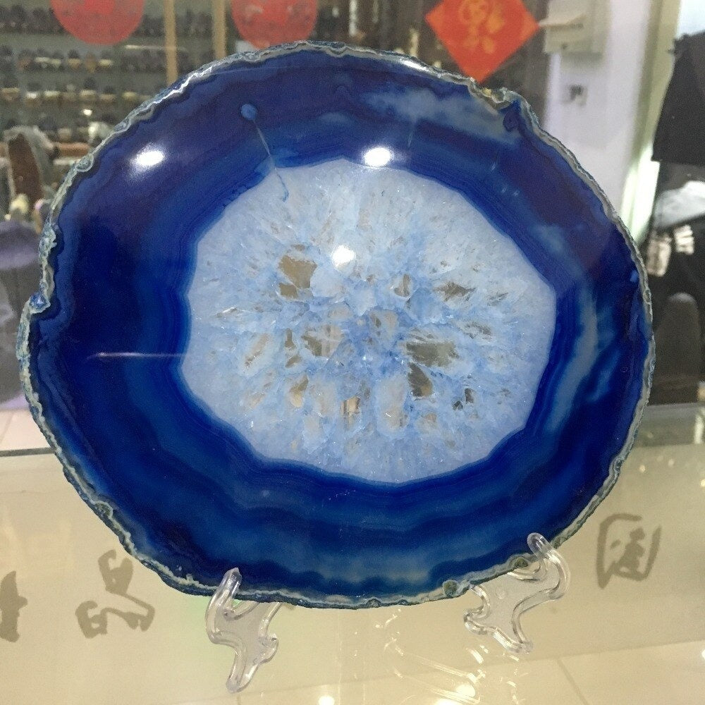 Junips | Blue Agate Crystal Disc