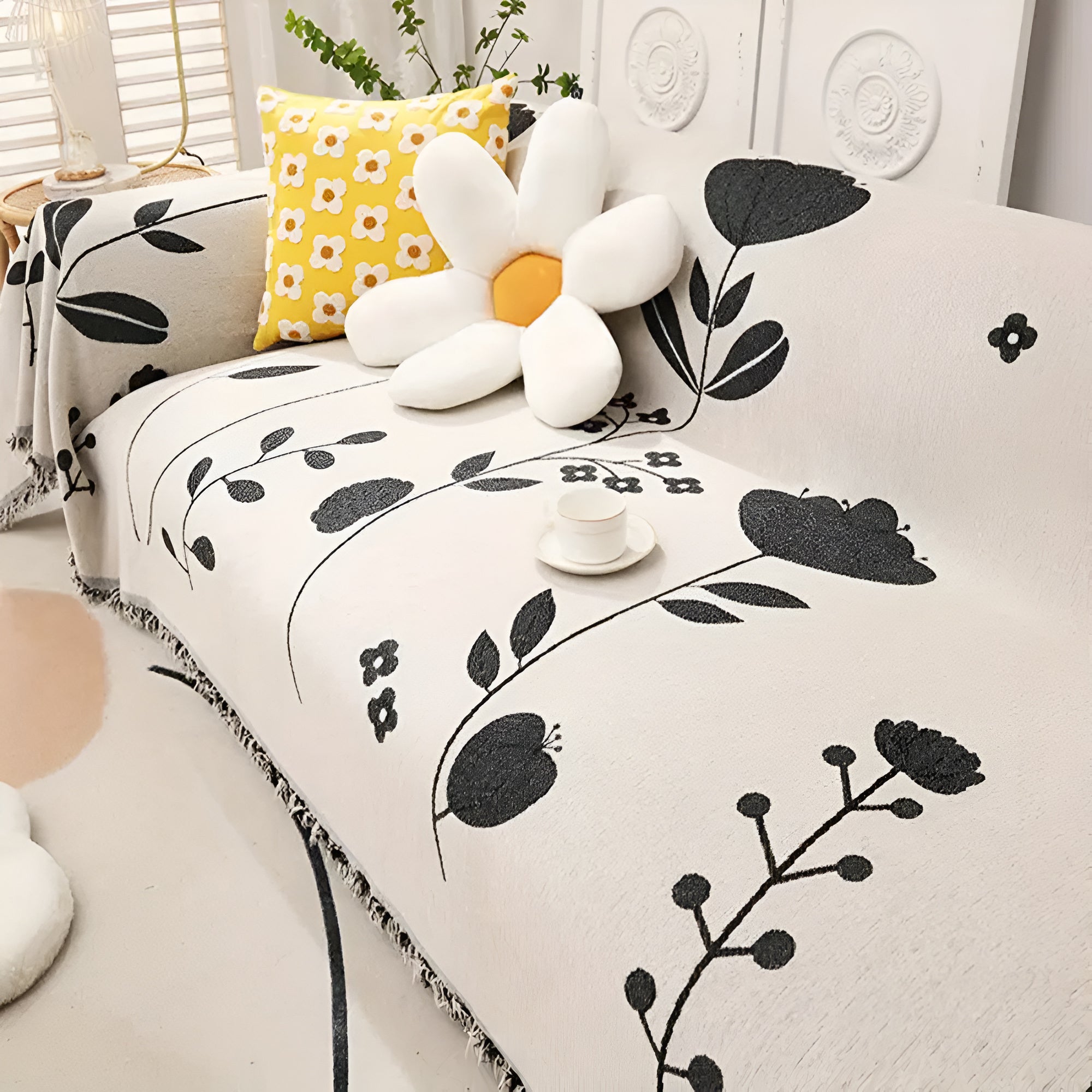 Junips | Modern Bloom Reversible Sofa Cover