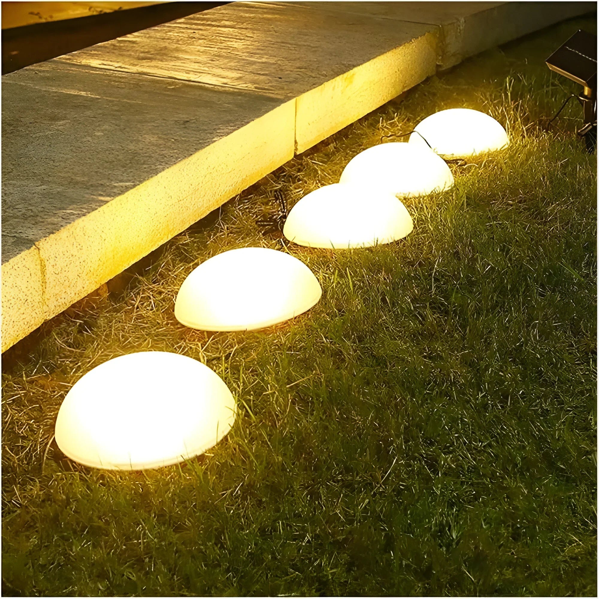 LumiGlobe – Solar Half-Sphere Garden Light